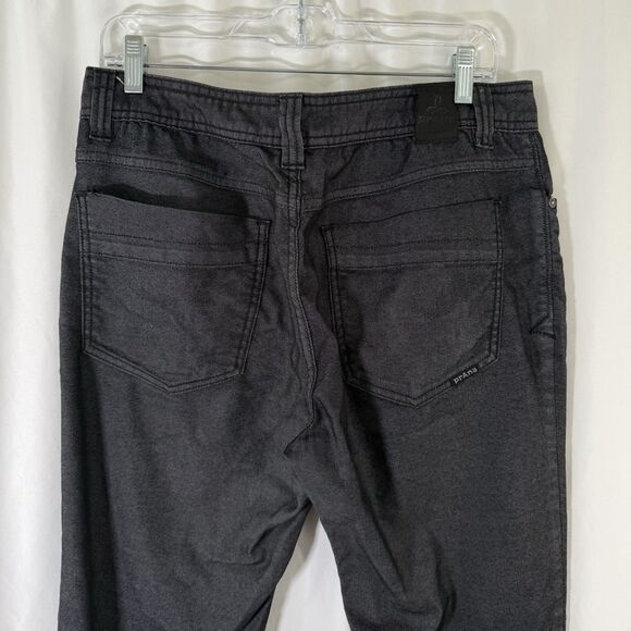 prAna Jeans Men's 32x32 Dark Grey Denim Slim Fit Organic Cotton Blend - Picture 9 of 12